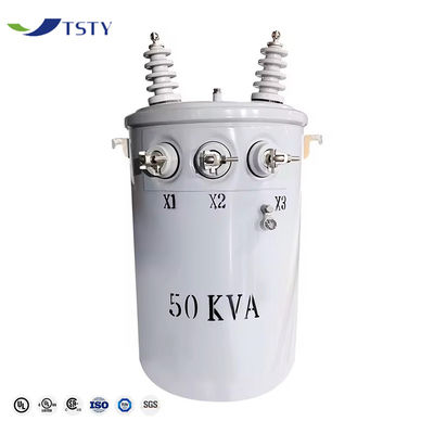 المحول المملوء بالزيت 50 kva 75 kva محول واحد المرحلة 4160V إلى 240/120V